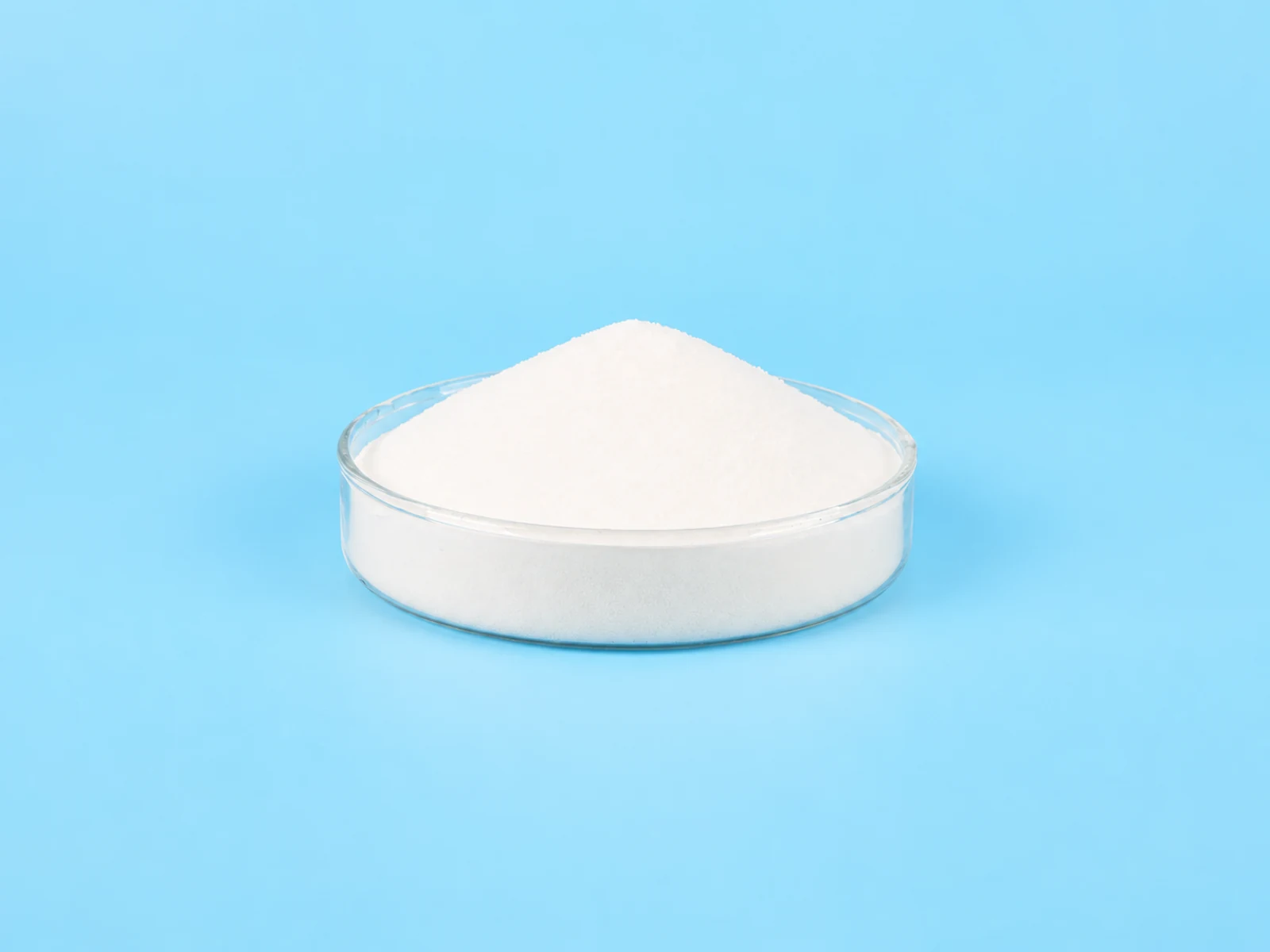 Polyethylene wax granules in a labeled sample bag
